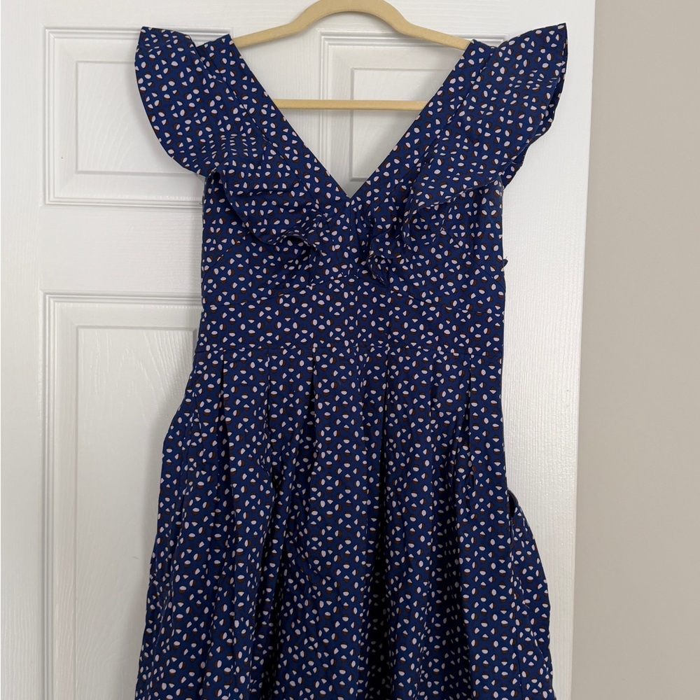 Kate Spade Blue and White Geometric Dress